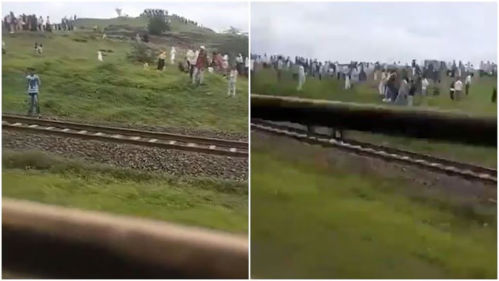 Video: ಮಹಾರಾಷ್ಟ್ರದ ಜಲಗಾಂವ್ನಲ್ಲಿ ಚಲಿಸುತ್ತಿರುವ ರೈಲಿಗೆ ಕಲ್ಲು ತೂರಾಟ; ಮಹಿಳೆಯರು, ಮಕ್ಕಳ ಕಿರುಚಾಟ ಕ್ಯಾಮರಾದಲ್ಲಿ ಸೆರೆ